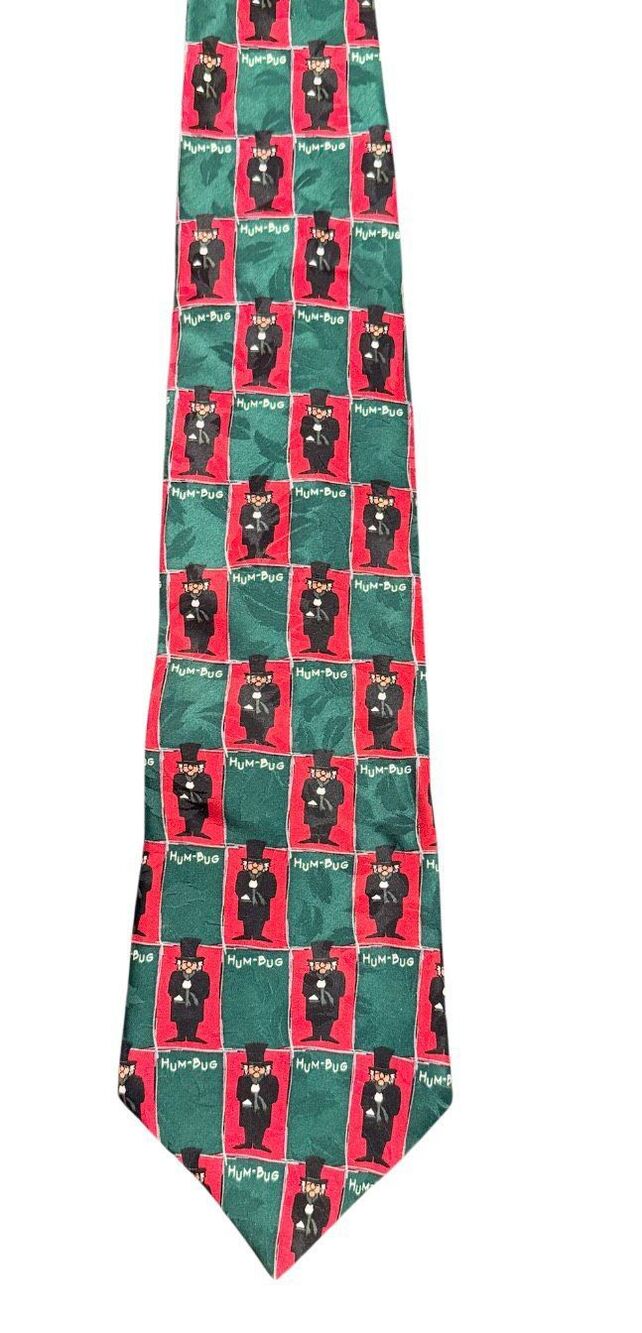 Ebenezer Scrooge Silk Necktie by Wembley A Christmas Carol Holiday Party USA